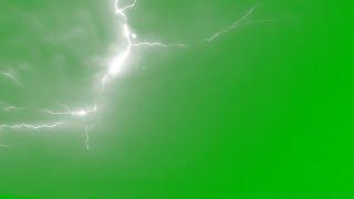 Green screen Thunder  || Strike Lightning || HD || Green screen video