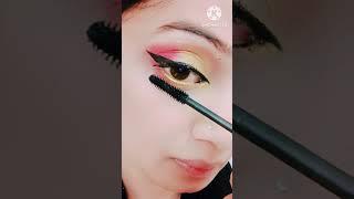 #golden yellow pink eyemakeup tutorial in hindi for beginners#viral#ytshortsvideo #eyemakeuptutorial