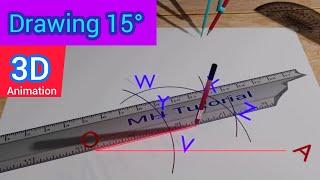 15 Degree Angle. Construction of 15° Angle.