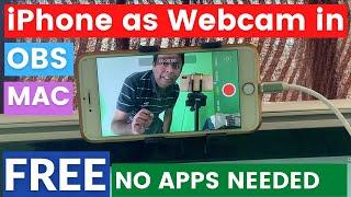 Use iPhone as Webcam in OBS Mac for FREE | No third party software needed | OBS Studio |OBS Tutorial