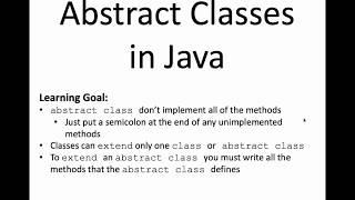 Abstract Classes in Java