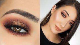 BRONZE HALO SMOKEY EYE MAKEUP TUTORIAL