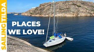 Sailing Sweden means Anchoring towards Rocks!  Sweden 3. Sailing Tilda #15