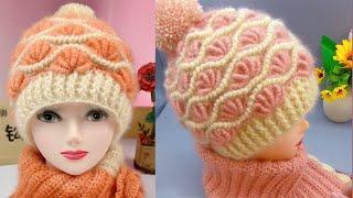 Beautiful pattern crochet hat tutorial for sharing.