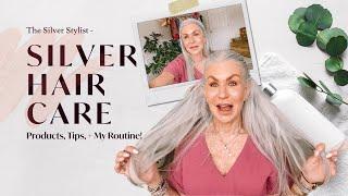 SILVER HAIR CARE // HEALTHY HAIR ROUTINE for Silver/Gray Hair 2021!! // The Silver Stylist