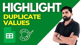 How to Highlight Duplicate Values in Google Sheets | Highlight Duplicate Data in a Column or Row