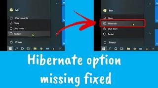 Hibernate option missing in windows 10, how to enable disable hibernation