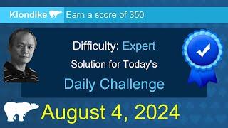 Microsoft Solitaire Collection: Klondike - Expert - August 4, 2024