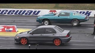 AMERICAN MUSCLE CARS vs IMPORT TUNER CARS DRAG RACING