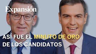 Así fue el minuto de oro del cara a cara entre Sánchez y Feijóo