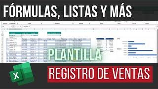 Registro de Ventas en Excel | Plantilla para #negocios #emprendimiento  | Fórmulas, Gráficos y más.