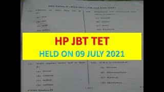 HP JBT TET 2021 SOLVED PAPER