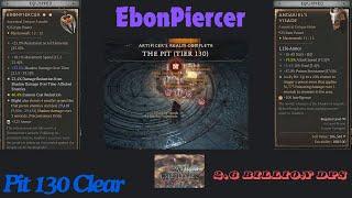 Diablo 4 : Blight Ebonpiercer Pit 130 Clear