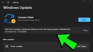 Fix: Cumulative Update for Windows 11 (Errors in Windows Update)