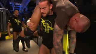 Raw: The Nexus attacks Randy Orton in the locker room area