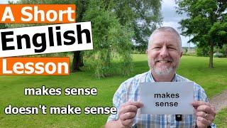 Learn the English Phrases "makes sense" and "doesn't make sense"