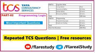 TCS Ignite NQT Programming Logic Part 82 NQT Preparation |TCS Smart Hiring  placement