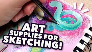 my top 5 art supplies for sketching & mix-media!