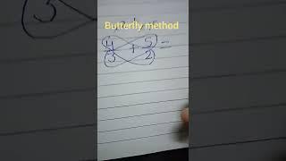 Addition trick by   Butterfly method for addition fraction. Fraction trick.