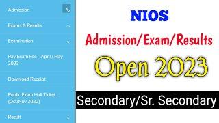 nios || Exam 2023 || results || Admission || On demand 2022-23 for 10th & 12th