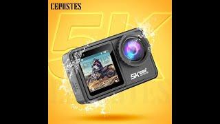 CERASTES Action Camera 5K 4K 60FPS EIS Video with Optional Filter Lens 48MP Zoom 1080P Webcam Vlog W