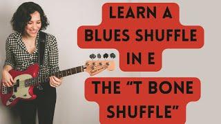 How To Play A Texas Blues Shuffle In E On The Bass: Albert Collins T Bone Shuffle