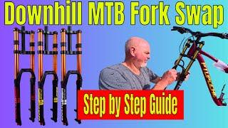 Downhill MTB Fork Swap - a step by step guide #mtb #mountainbike