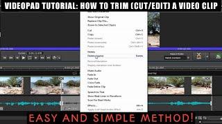 VideoPad Video Editor Tutorial: How to Trim (Cut / Edit) a Video Clip