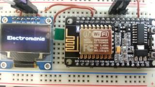 ESP8266 ESP-12E nodemcu V1.0 OLED Display SPI mode using U8Glib