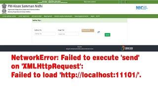 NetworkError Failed to execute 'send' on 'XMLHttpRequest' Failed to load 'httplocalhost11101