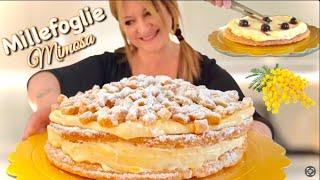 TORTA MILLEFOGLIE MIMOSA facile e veloce con la PASTA SFOGLIA Tutti a tavola