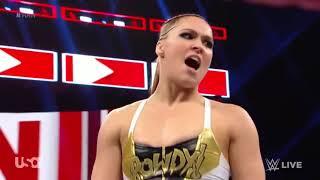 Ronda Rousey vs Liv Morgan + Sarah Logan WWE Raw Feb 4th 2019