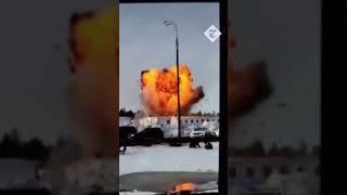 Moment Ukrainian drone hits and blows up building in Russia's Republic of Tatarstan