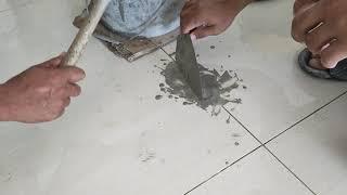 How to Repair Tiles using Injection of Tile Adhessive