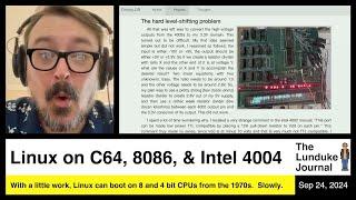 Linux on C64, 8086, & Intel 4004