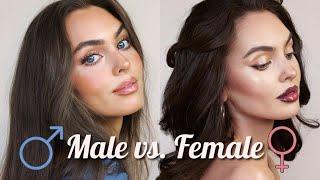 🩵MALE VS. FEMALE🩷 GAZE MAKEUP! Which Are You?  + Sephora Haul!