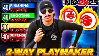 NEW 6'4 2-WAY PLAYMAKER Build w/ LEGEND ON BALL MENACE CHALLENGER and DIMER is DOMINATING NBA 2K25