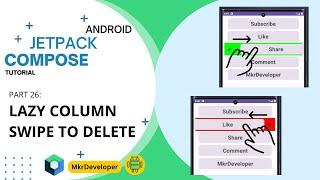 LazyColumn Swipe to delete + background ICON - Android Jetpack Compose