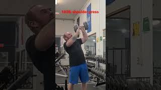 100lb dumbbell shoulder press