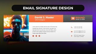 Create Digital Email Signature Design in 10 Minute | PSD Template