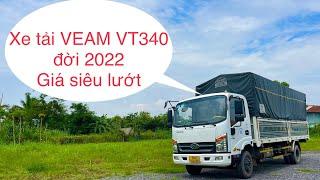 Thanh lý xe tải VEAM VT340 đời 2022, tải trọng 3.5 tấn, thùng bạt 6m - Giá siêu lướt