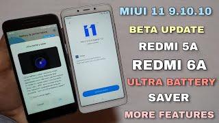 MIUI 11 9.10.10 Beta Update Rollout For Redmi 5A & Redmi 6A | Ultra Battery Saver | Download Link