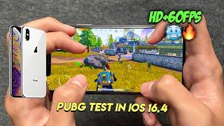 iPhone XS HD+60FPS  / PUBG TEST IN iOS 16.4  / BETTER THAN OTHER iOS?! 