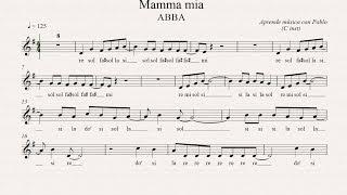 MAMMA MÍA: (flauta, violín, oboe...) (partitura con playback)
