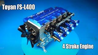 Review toyan FS-L400 4 Cylinder Four-stroke Water-cooled Nitro Engine sponsored by EngineDIY