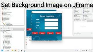 How to set background image on a JFrame in Java Netbeans 15