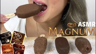 Mini MAGNUM ICE CREAM | ASMR *NO Talking Eating Sounds | N.E Let's Eat