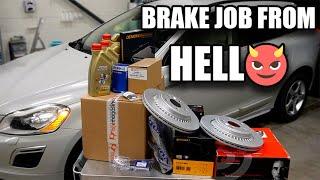 Rejuvenating and Fixing my Cheap 300 000+ km Volvo XC60 Part 2 - Brake Job From HELL!