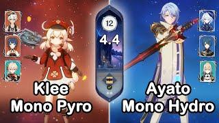 C0 Klee Mono Pyro & C0 Ayato Mono Hydro [Genshin Impact - Spiral Abyss 4.4]