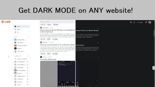 How to get DARK MODE on ANY website!